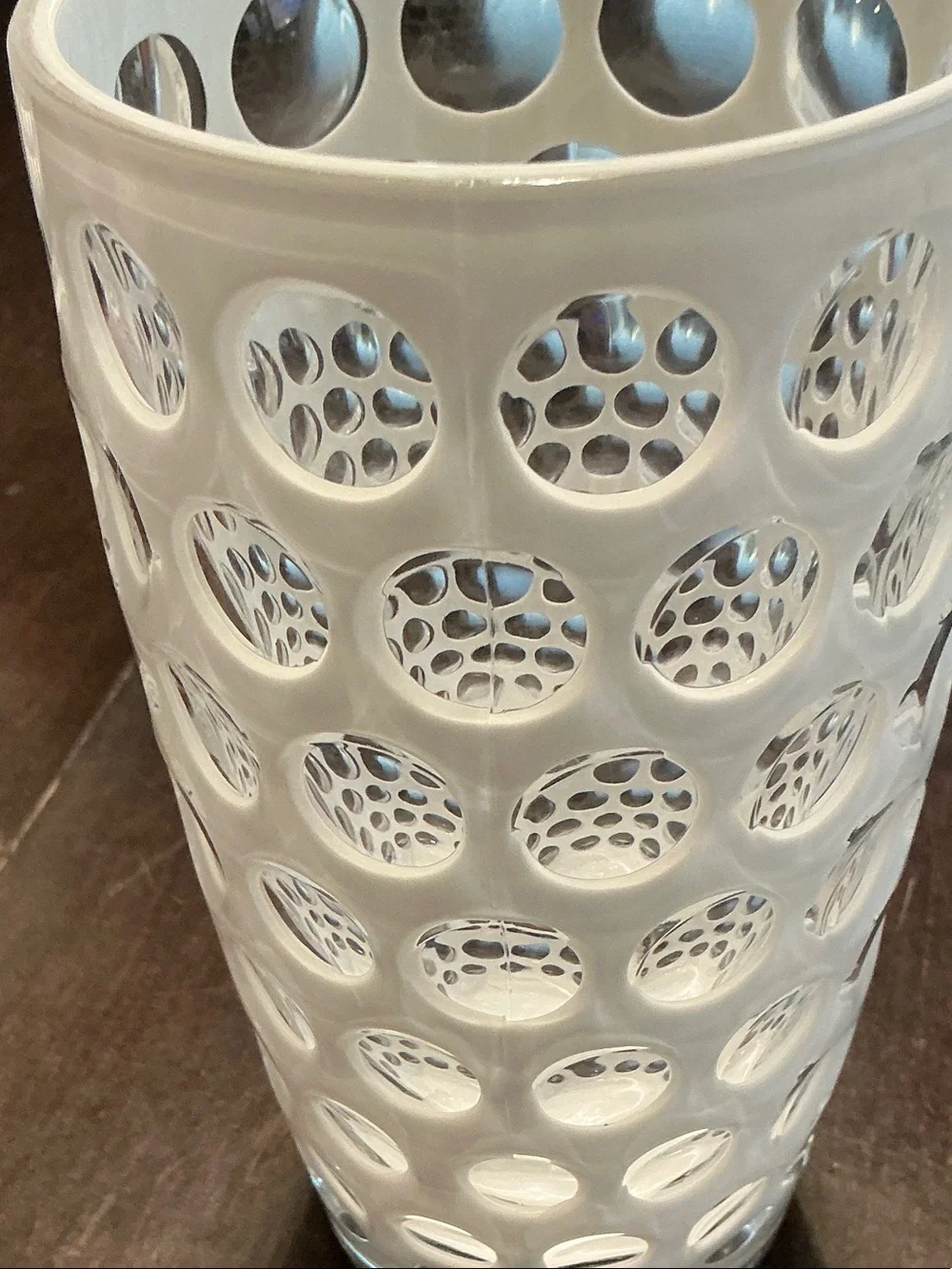 Five-Piece White Dot-Pattern Lente Acrylic High Ball Set